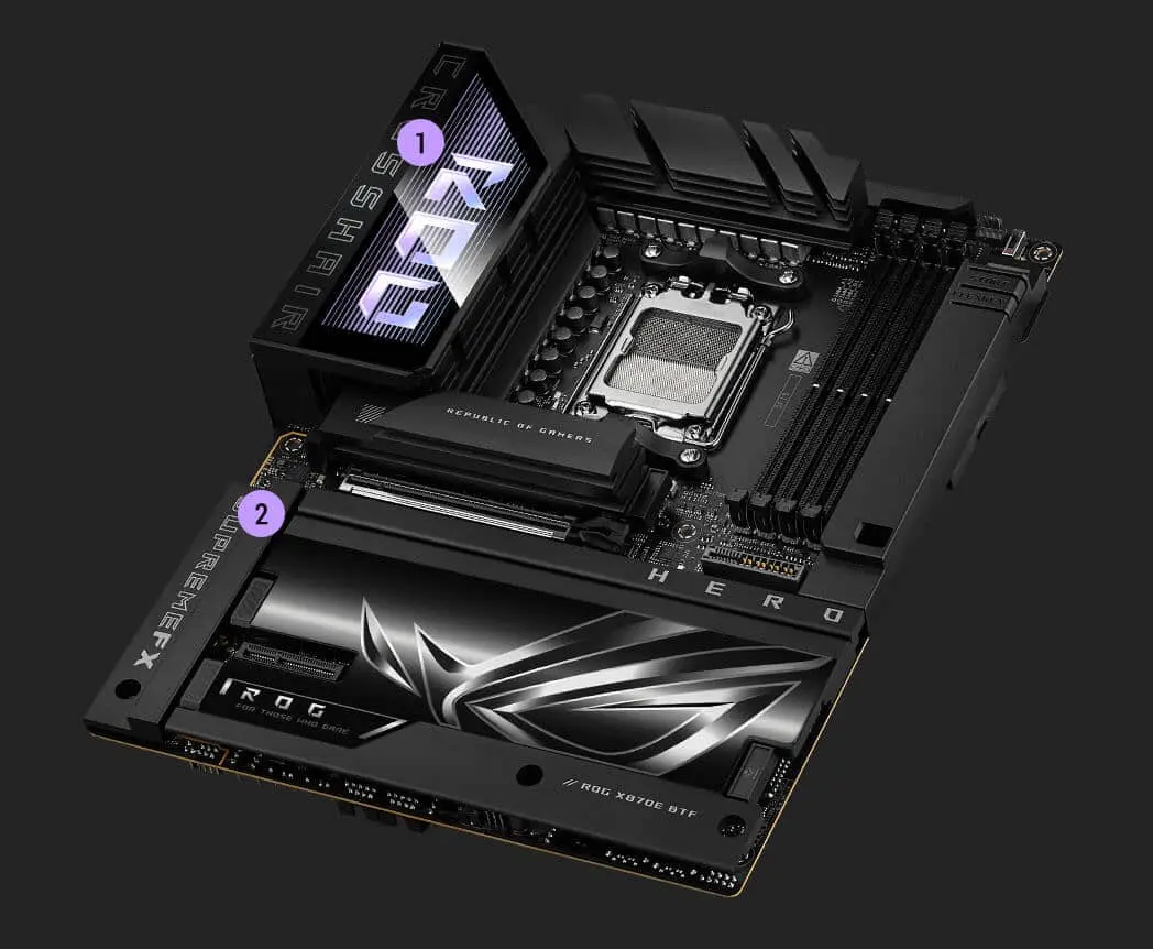 ASUS ROG CROSSHAIR X870E HERO BTF Mainboard 89 immersion m