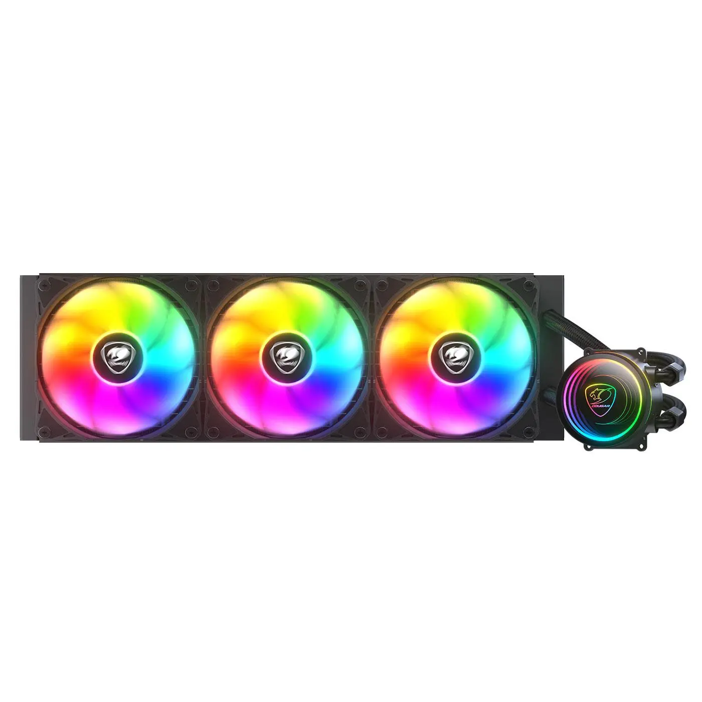 Cougar POSEIDON ELITE ARGB 360 AIO Liquid CPU Cooler - Black, 3x 120mm ARGB Fans 2 Cougar POSEIDON ELITE ARGB 360 AIO Liquid CPU Cooler - Black, 3x 120mm ARGB Fans
