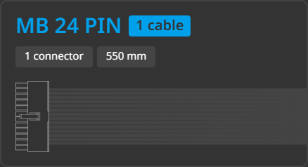 FSP VITA GD 850W Black, ATX 3.1 PCIe 5.1, 80 Plus Gold, Fully modular, PCIe 12V-2x6 PSU 39 vita gd cable 1