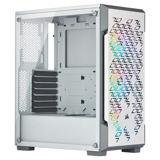 CORSAIR iCUE 220T RGB Airflow Tempered Glass Smart Case – White 1