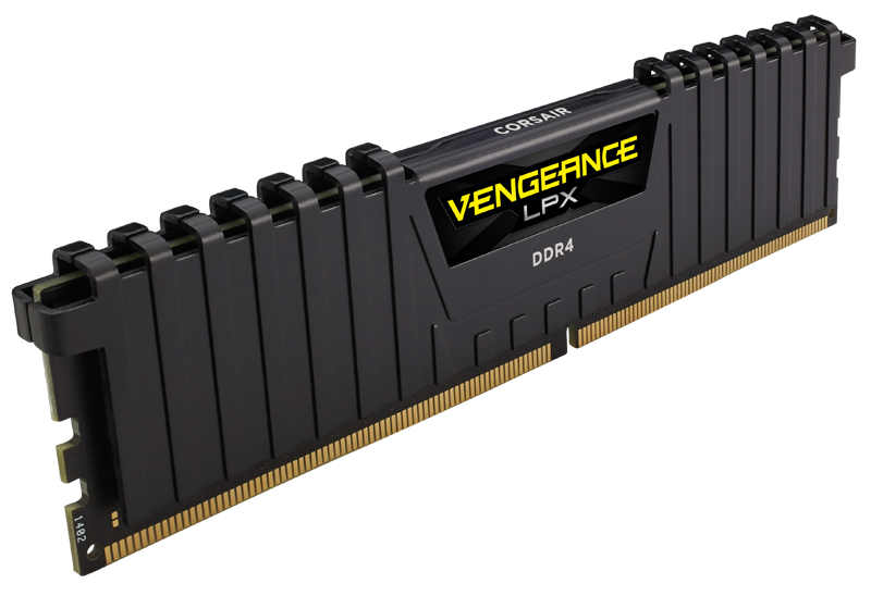 CORSAIR Vengeance LPX Memory Kit - Black, 16GB (1 x 16GB) DDR4, 3200MHz  CL16 (CMK16GX4M1E3200C16)