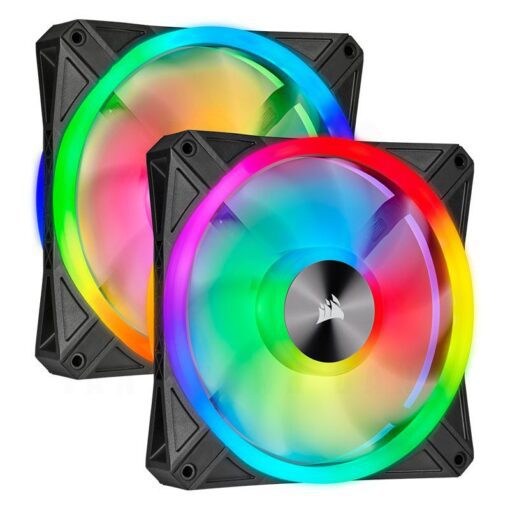 CORSAIR iCUE QL140 RGB Fan – Dual Fan Kit With Lightning Node CORE 1