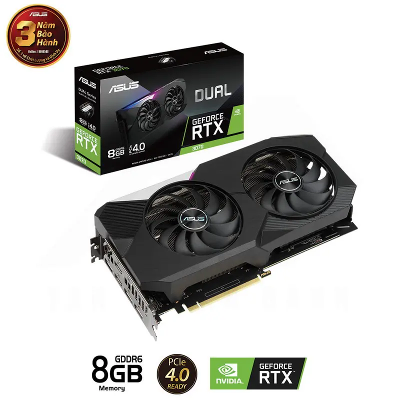 ASUS DUAL Geforce RTX 3070 8G Graphics Card 1