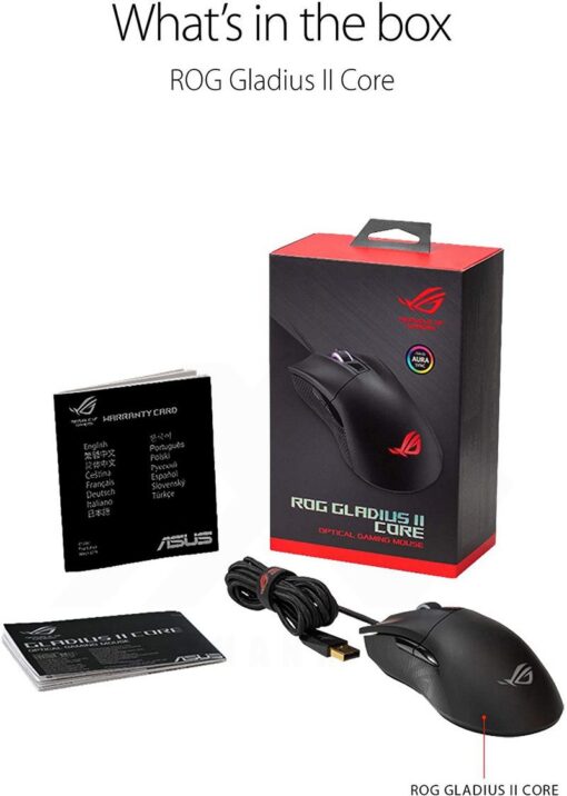 ASUS ROG Gladius II Core Gaming Mouse 7