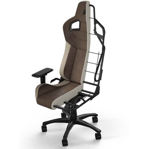 T3 RUSH Fabric Gaming Chair 2023 Brown Tan TTD