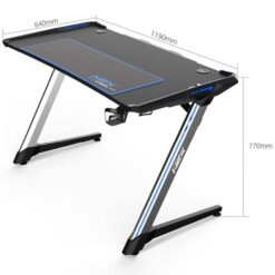 DXRacer NEX Computer Gaming Desk – Black Blue 3