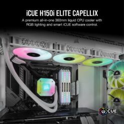 CORSAIR iCUE H150i ELITE CAPELLIX WHITE Liquid CPU Cooler 2