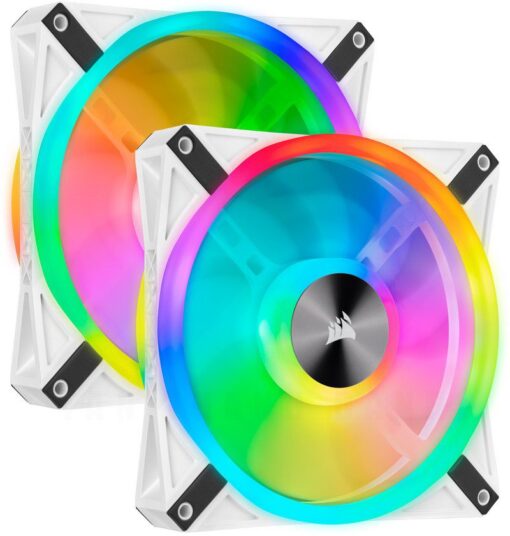 CORSAIR iCUE QL140 White RGB Fan – Twin Pack