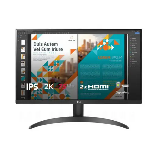 LG 24QP500-B Gaming Monitor - 24 inch, QHD, IPS, 75Hz, 5ms (GtG), HDR10, FreeSync
