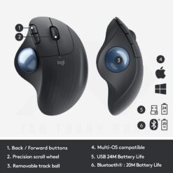 Logitech Ergo M575 Wireless Trackball Mouse – Black 6