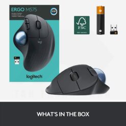 Logitech Ergo M575 Wireless Trackball Mouse – Black 8
