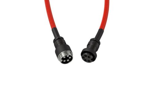 Glorious Artisan Coiled Keyboard Cable – Crimson Red USB C 3