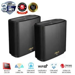 ASUS ZenWiFi AX System (XT8 2 Pack Routers) - Black, WiFi 6, 6600Mbps, 8K Streaming, AiMesh, MU-MIMO