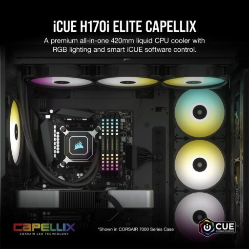 CORSAIR iCUE H170i ELITE CAPELLIX Liquid CPU Cooler 8