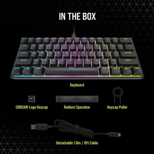 CORSAIR K65 RGB MINI Gaming Keyboard 7