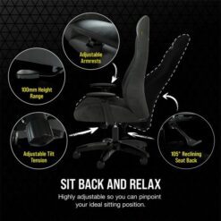 CORSAIR TC60 FABRIC Gaming Chair Black 3