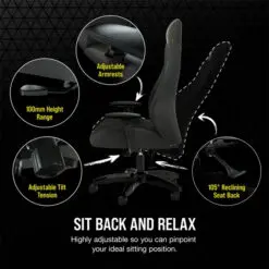 CORSAIR TC60 FABRIC Gaming Chair Black 3