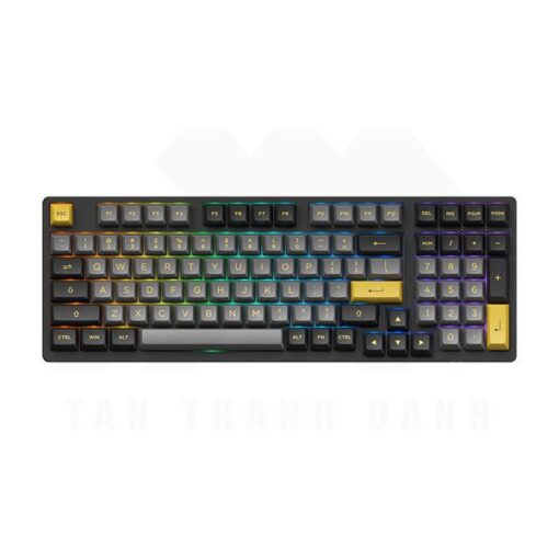 Akko 3098B Multi modes Black Gold Wireless Keyboard 1