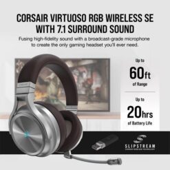 CORSAIR VIRTUOSO RGB Wireless HiFi Gaming Headset Espresso 2