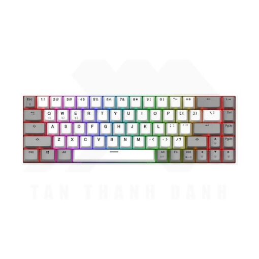 FL Esport F12 RGB White and Grey Wireless Keyboard