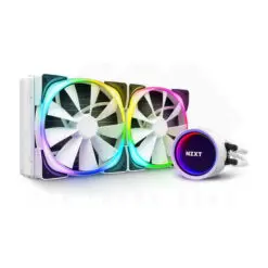NZXT Kraken X63 RGB Liquid Cooler - Matte White, 280mm Radiator, Dual RGB Fan