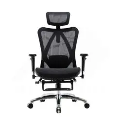 SIHOO M57B Ergonomic Office Chair - Black, With Footrest