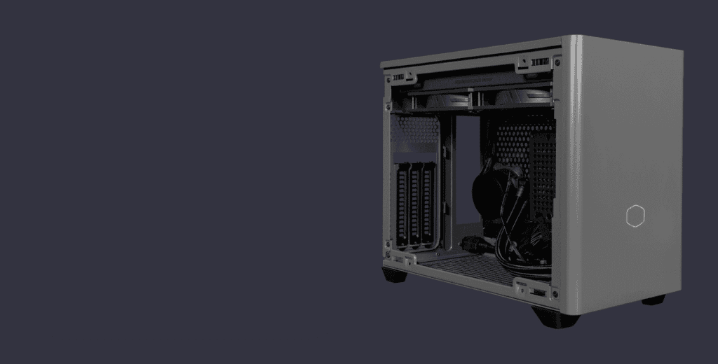 Cooler Master MasterBox NR200P Max Case - Black Grey, SFF, 850W Gold PSU, 280mm AIO Water Cooling, Tempered Glass 12 bento 1
