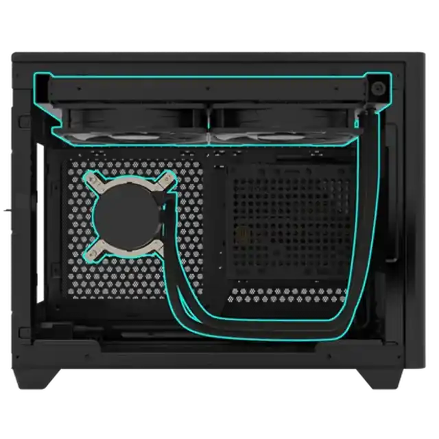 Cooler Master MasterBox NR200P Max Case - Black Grey, SFF, 850W Gold PSU, 280mm AIO Water Cooling, Tempered Glass 30 nr200p max smart open box 1