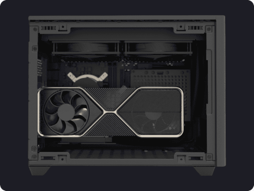 Cooler Master MasterBox NR200P Max Case - Black Grey, SFF, 850W Gold PSU, 280mm AIO Water Cooling, Tempered Glass 13 smart