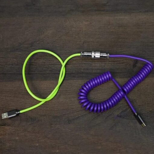 cable type c custom green purple