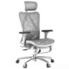 SIHOO M57B Ergonomic Office Chair - Full White/Gray Mesh With Legrest