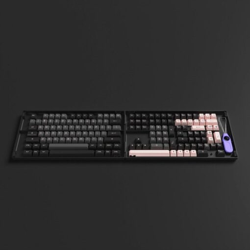 akko keycap set black pink pbt double shot asa profile 158 nut 05