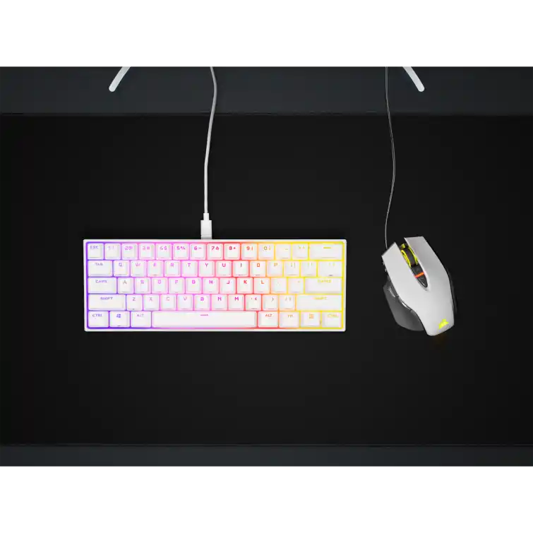 CORSAIR K65 RGB MINI 60% Gaming Keyboard - White