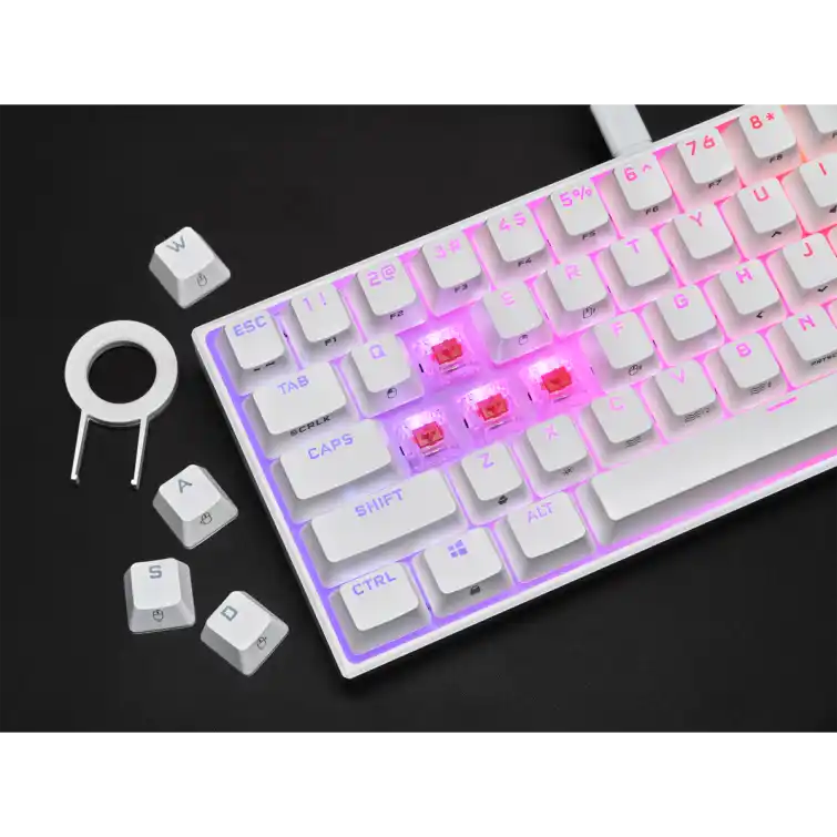 CORSAIR K65 RGB MINI 60% Gaming Keyboard - White
