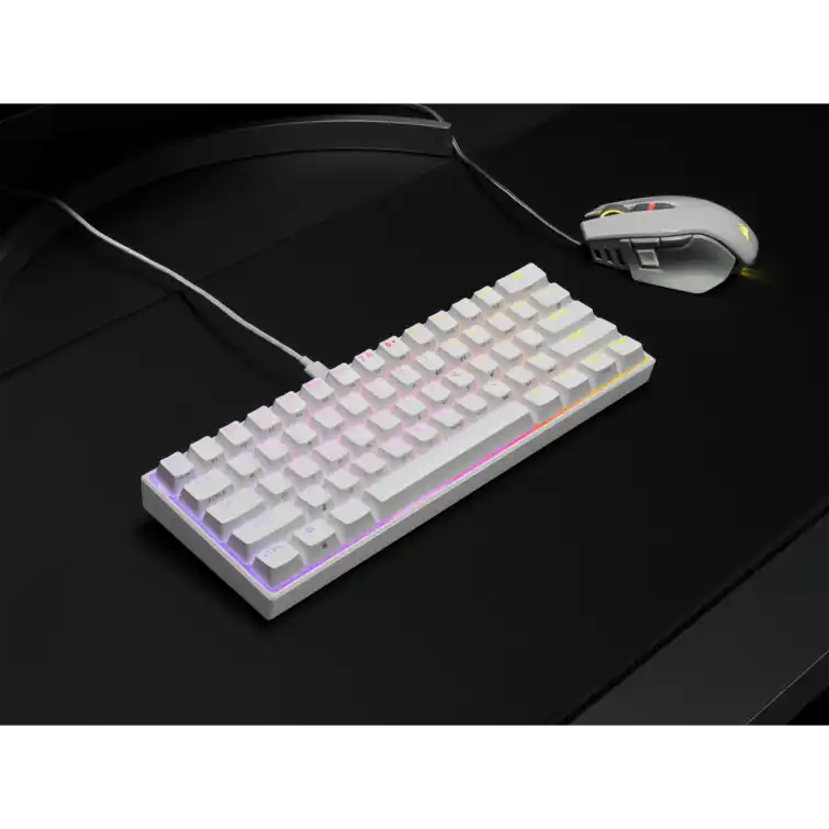 CORSAIR K65 RGB MINI 60% Gaming Keyboard - White