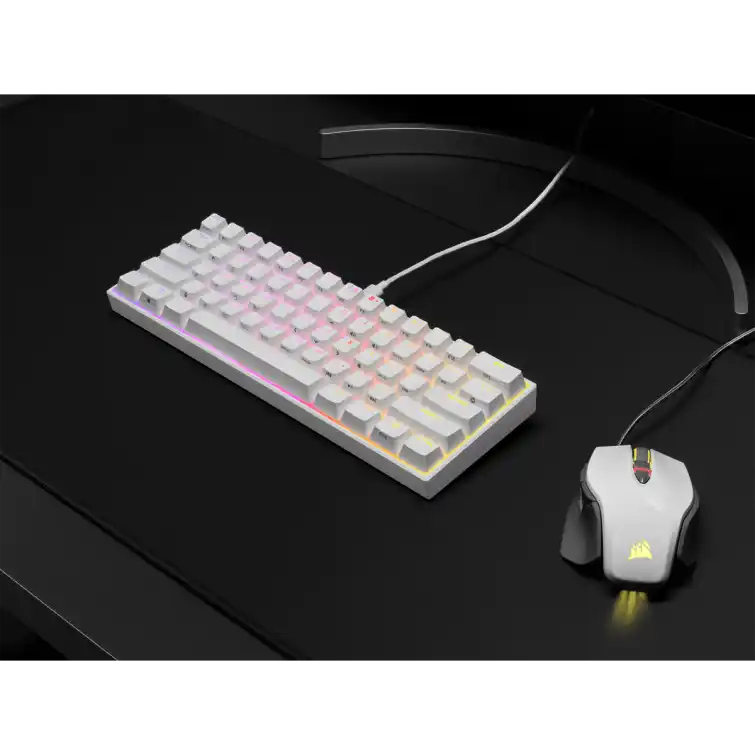 CORSAIR K65 RGB MINI 60% Gaming Keyboard - White