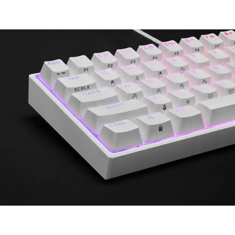 CORSAIR K65 RGB MINI 60% Gaming Keyboard - White