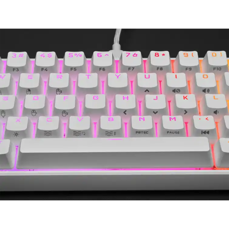 CORSAIR K65 RGB MINI 60% Gaming Keyboard - White
