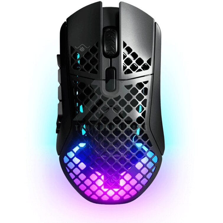 SteelSeries Aerox 9 Wireless Ultra Lightweight Gaming Mouse - Onyx, RGB, Honeycomb Shell, 2.4GHz, Bluetooth 5.0