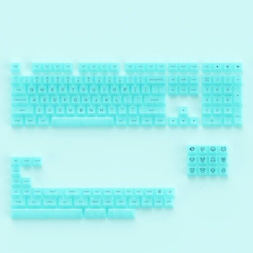 akko keycap set tiffany blue asa clear 02