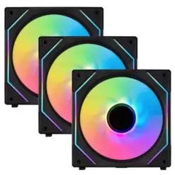 Lian Li UNI Fan SL-INF 120 Triple Black Fan (UF-SLIN120-3B) - 3x120mm, Daisy-Chain, Fan Hub Controller