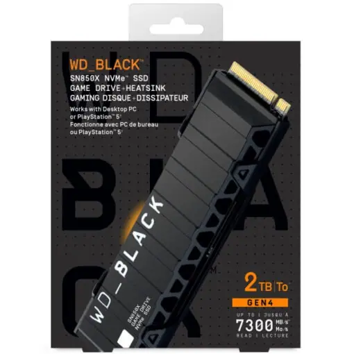 Western Digital WD_BLACK SN850X 2TB Heatsink SSD - M.2 NVMe
