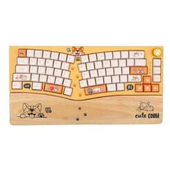 Feker Alice80 Corgi Gaming Keyboard - 3 modes, RGB, 68 keys, Hotswap, Gasket Mount, Sound Absorption Foam, 8000Mah, Wood Wrist - Corgi Linear Switch