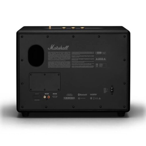 Marshall WOBURN III Bluetooth Portable Speakers - Black and Brass, Bluetooth 5.2, 150W, AUX, RCA, HDMI ARC, Knob