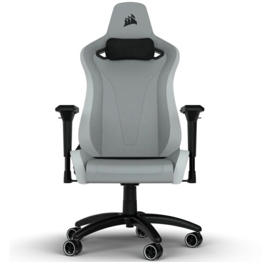 TC200 Gaming Chair – Plush Leatherette – Light GreyWhite TTD 1