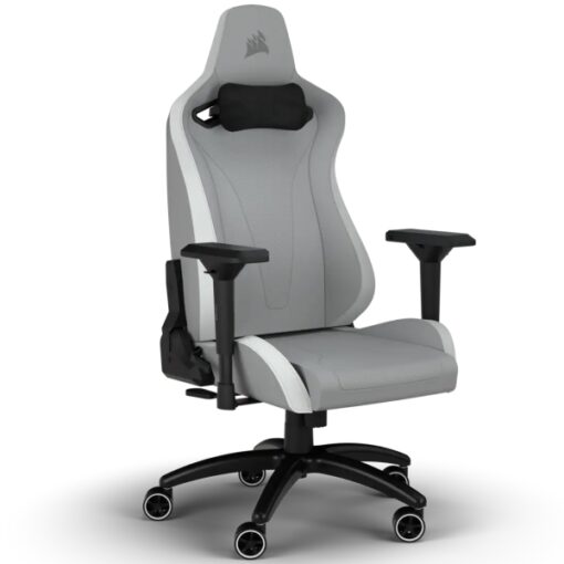TC200 Gaming Chair – Plush Leatherette – Light GreyWhite TTD 7