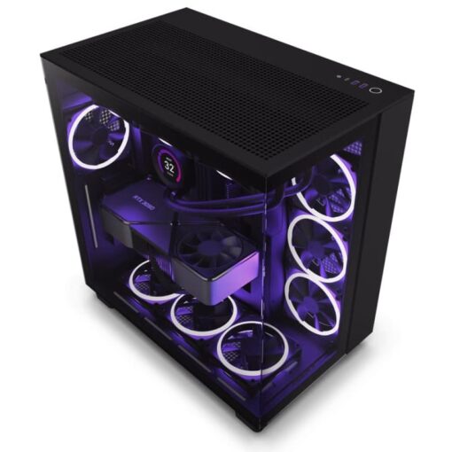 NZXT H9 Flow All Black Case - Mattle Black