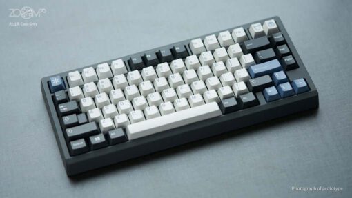 Zoom75 Essential Edition Custom Keyboard - Case Cool Grey - Backplate Glass Cool Grey