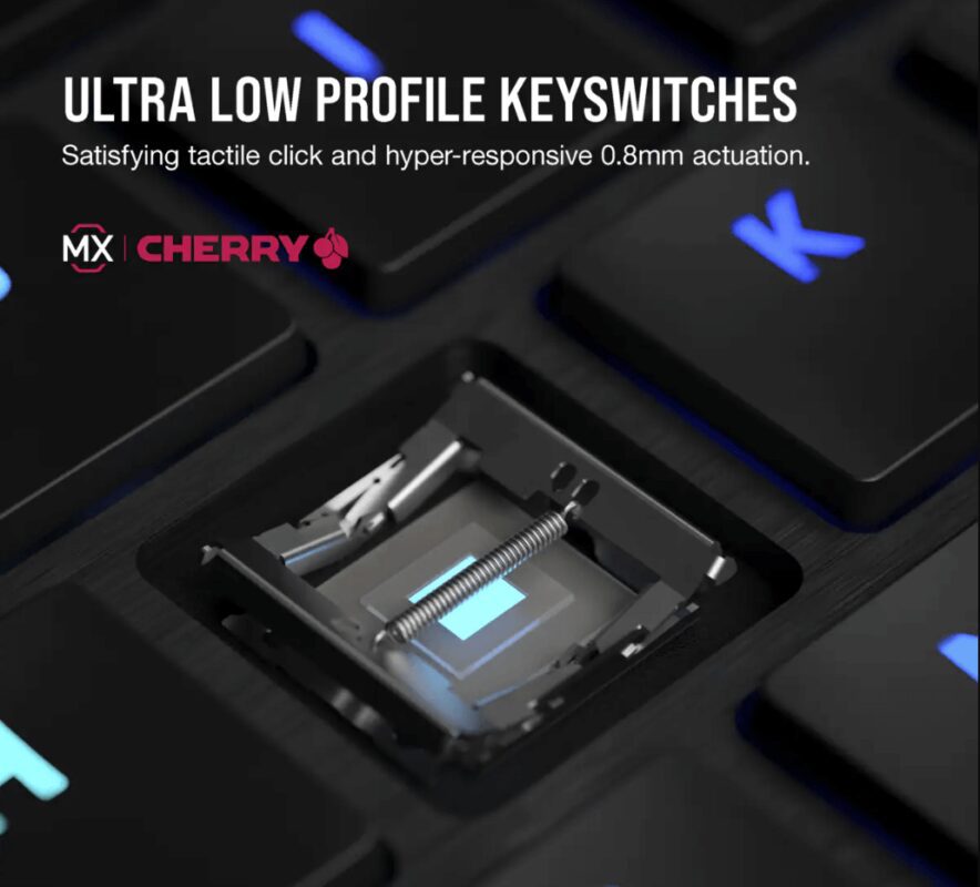 K100 AIR WIRELESS RGB Ultra Thin Mechanical Gaming Keyboard TTD 9