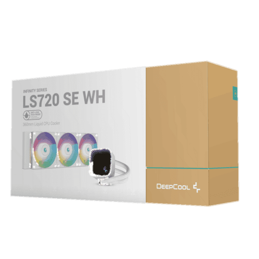 Deepcool LS720 SE WH AIO Liquid CPU Cooler - White, 360mm Radiator, ARGB Chain Fans 2250RPM, 4th Gen water pump, AM5-LGA1700 compatible